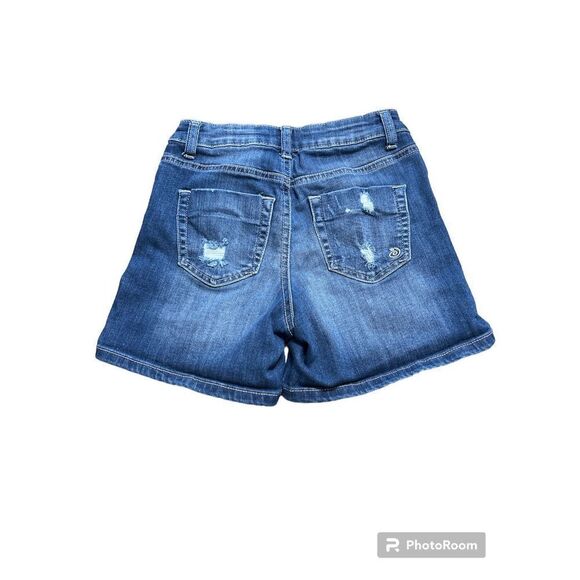 Womens Indigo rein blue denim distressed shorts sz 3 - Picture 2 of 4